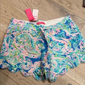 Lilly Pulitzer Blue and Pink Paisley Shorts